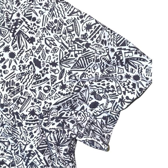 GAP Men’s White Tropical Print Button Down Live-In Casual Shirt Sz L - Picture 4 of 11